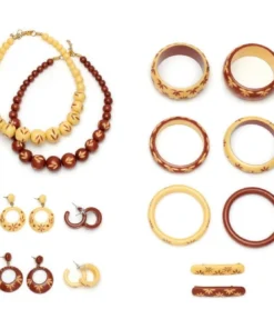 Splendette Carved Hoop Earrings - Lait