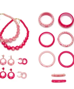 Splendette Wide Carved Bangle Duchess - Raspberry