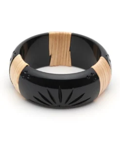 Splendette Panther Cane Light Cane Bangle - Wide