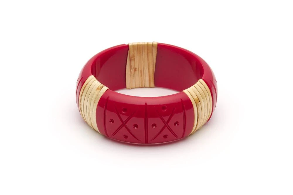Splendette Rosella Cane Light Cane Bangle - Wide