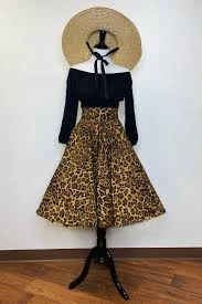 The Oblong Box Shop Leopard Print Circle Skirt