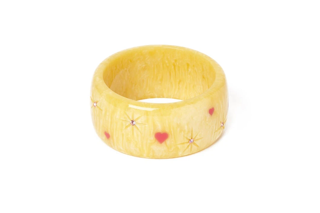 Splendette Valentine's Honey Bunch Starburst Bangle Extra Wide 3 Splendette Valentine's Honey Bunch Starburst Bangle Extra Wide