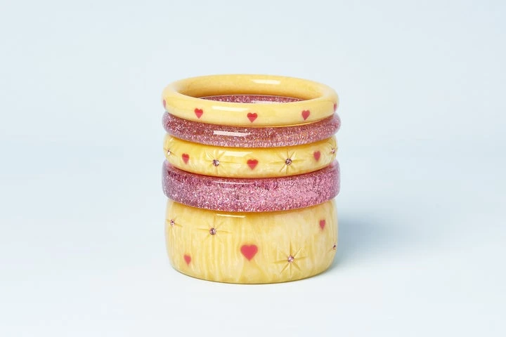 Splendette Valentine's Honey Bunch Starburst Bangle Extra Wide 5 Splendette Valentine's Honey Bunch Starburst Bangle Extra Wide