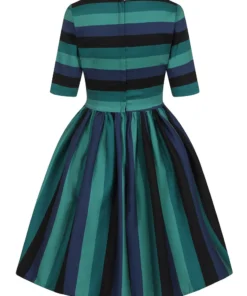 Collectif Amber-Lea Twilight Stripe Swing Dress