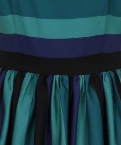 Collectif Amber-Lea Twilight Stripe Swing Dress