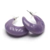 Splendette Small Amethyst Fakelite Hoop Earrings