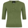 Collectif Chrissie Plain Knitted Top - Moss Green