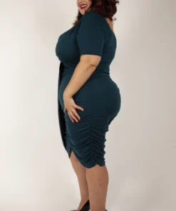 Voodoo Vixen Curve Georgina Wrap Bodycon Dress - Green