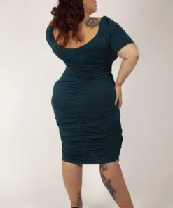 Voodoo Vixen Curve Georgina Wrap Bodycon Dress - Green 8 Voodoo Vixen Curve Georgina Wrap Bodycon Dress - Green