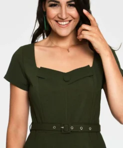 Voodoo Vixen Marine Green Fit N Flare Dress