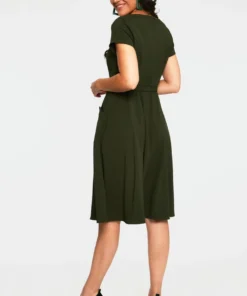 Voodoo Vixen Marine Green Fit N Flare Dress