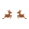 Erstwilder Reindeer Glitter Resin Stud Earrings - Gold