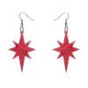 Erstwilder Essentials Starburst Ripple Glitter Drop Earrings - Pink