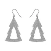 Erstwilder Tree Glitter Resin Drop Earrings - Silver