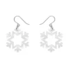 Erstwilder Snowflake Ripple Resin Drop Earrings - White