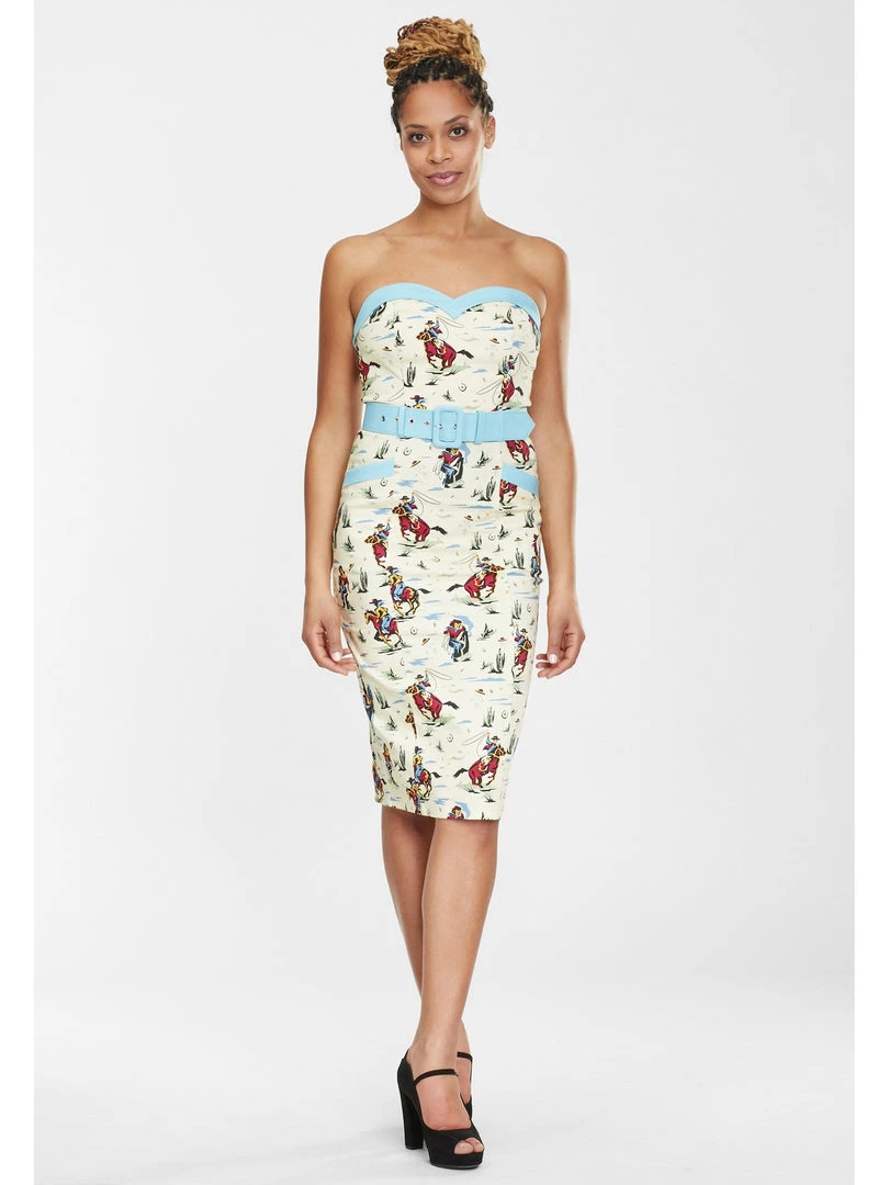 Collectif Georgie Rodeo Dancer Pencil Dress 3 Collectif Georgie Rodeo Dancer Pencil Dress