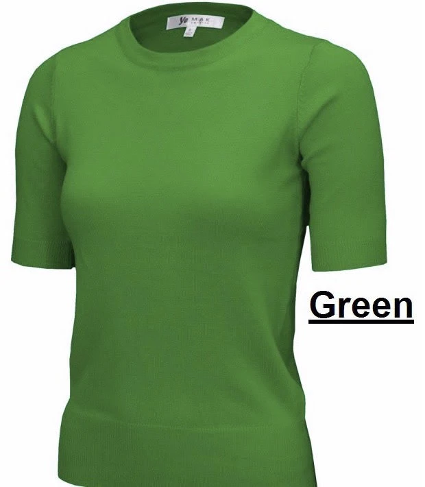 Tops MAK Short Sleeved Crewneck Sweater - Various Colours 5 Tops MAK Short Sleeved Crewneck Sweater - Various Colours