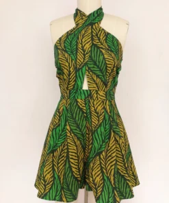 Bottoms Boulevard Nights Romper - Tiger Leaf Green