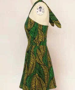 Bottoms Boulevard Nights Romper - Tiger Leaf Green