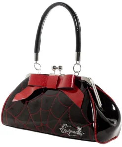 Sourpuss Spiderweb Floozy Purse In Black/Red Sourpuss Clothing