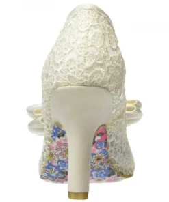 Irregular Choice Mal E Bow Shoes - Cream
