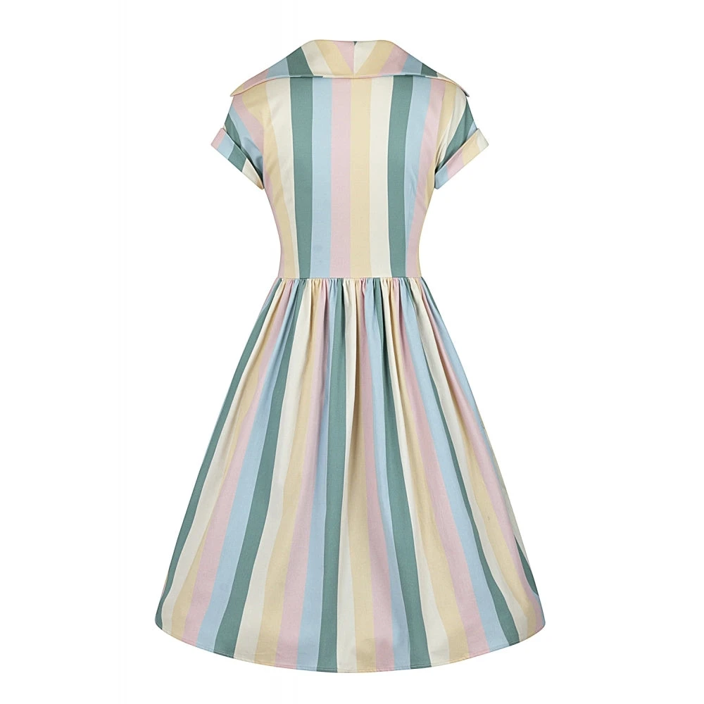Suzie's Bombshell Boutique Collectif Judy Teacup Striped Swing Dress 6 Suzie's Bombshell Boutique Collectif Judy Teacup Striped Swing Dress