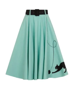 Collectif Kitty Cat Swing Skirt