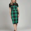 Collectif Mac Foliage Check Pencil Dress 1 Collectif Mac Foliage Check Pencil Dress
