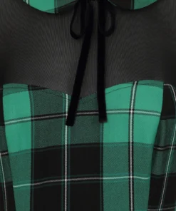 Collectif Mac Foliage Check Pencil Dress