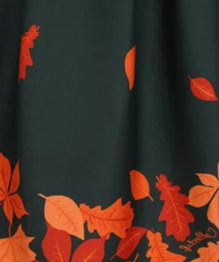 Collectif Marilu Leaves Border Swing Skirt 10 Collectif Marilu Leaves Border Swing Skirt