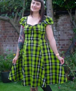 Collectif Mimi Frogs Breath Check Swing Dress