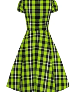 Collectif Mimi Frogs Breath Check Swing Dress 10 Collectif Mimi Frogs Breath Check Swing Dress
