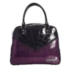 Sourpuss Clothing Sourpuss Sparkle Webbed Bowler Purse - Black/Purple
