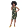 Collectif Mainline Ramona Tropical Hibiscus Pencil Dress
