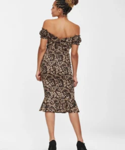 Collectif Sasha Leopard Pencil Dress