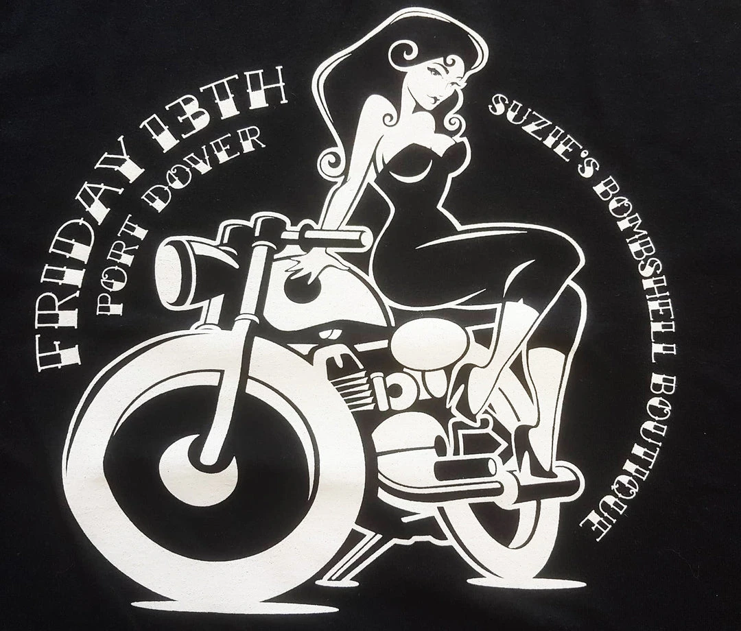 Suzie's Bombshell Boutique Biker Girl T-Shirt - Women's 3 Suzie's Bombshell Boutique Biker Girl T-Shirt - Women's
