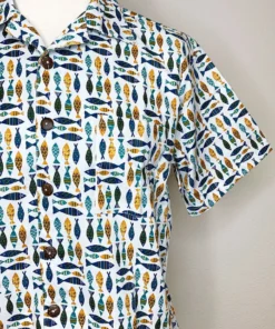 The Oblong Box Shop School Of Fish Button Down Shirt