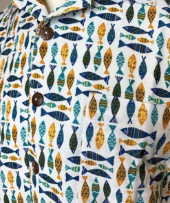 The Oblong Box Shop School Of Fish Button Down Shirt