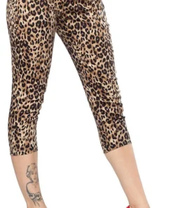 Sourpuss Leopard Peggy Capris Sourpuss Clothing
