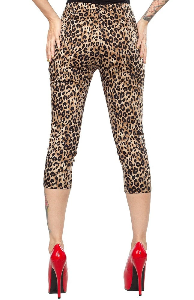 Sourpuss Leopard Peggy Capris Sourpuss Clothing 4 Sourpuss Leopard Peggy Capris Sourpuss Clothing