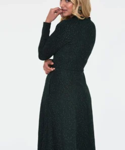 Voodoo Vixen Starlynn Green Snowflake Dress