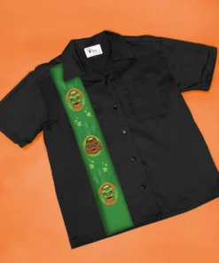 The Oblong Box Shop Swamp Creature Tiki Mug Button Down Shirt