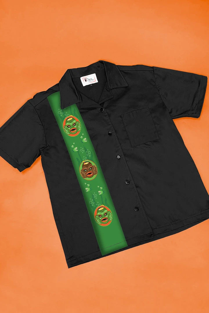 The Oblong Box Shop Swamp Creature Tiki Mug Button Down Shirt 4 The Oblong Box Shop Swamp Creature Tiki Mug Button Down Shirt