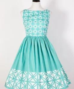 The Oblong Box Shop Kiki Breeze Block Dress - Turquoise