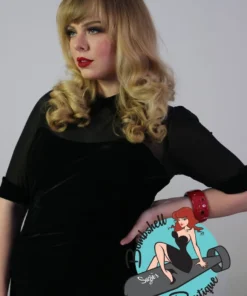 Collectif Wednesday Velvet Pencil Dress