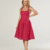 Timeless London Valerie Dress - Cerise Hot Pink Dresses