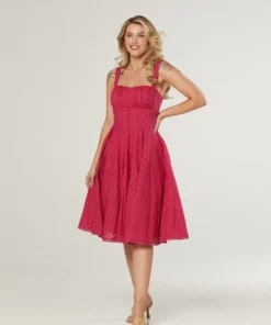 Timeless London Valerie Dress - Cerise Hot Pink Dresses