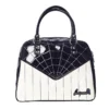 Sourpuss Sparkle Webbed Bowler Purse - Black/White